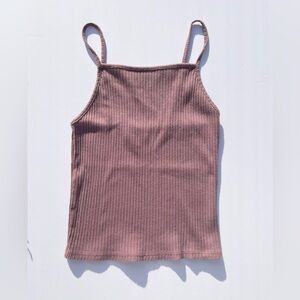 3 for 20 AMERICAN EAGLE Mauve Ribbed Spaghetti Strap Cropped‎ Tank | XS
